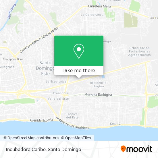 Incubadora Caribe map