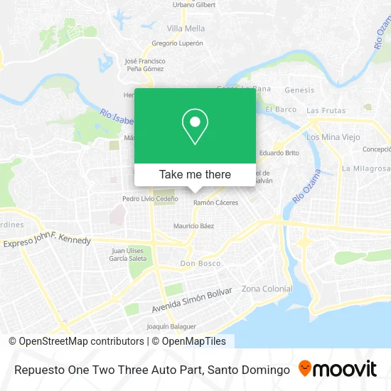 Repuesto One Two Three Auto Part map