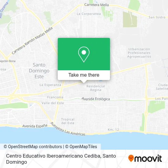 Mapa de Centro Educativo Iberoamericano Cediba