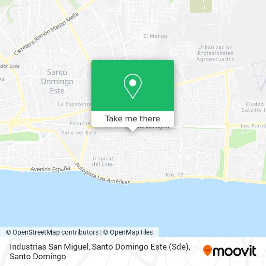 Industrias San Miguel, Santo Domingo Este (Sde) map