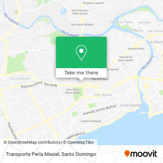 Transporte Perla Masiel map