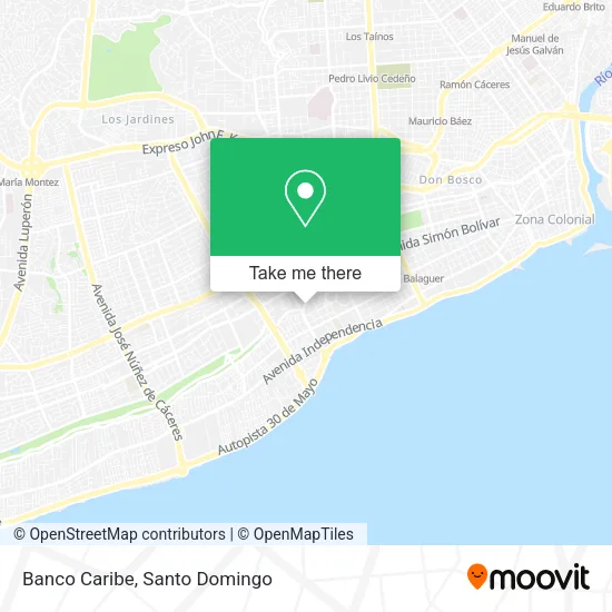 Mapa de Banco Caribe