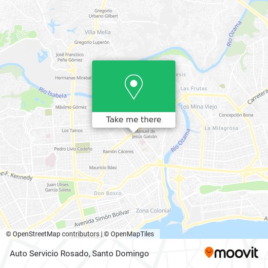 Auto Servicio Rosado map