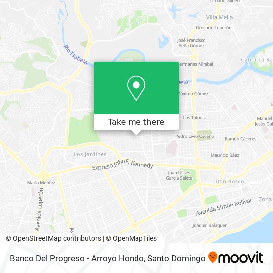Banco Del Progreso - Arroyo Hondo map