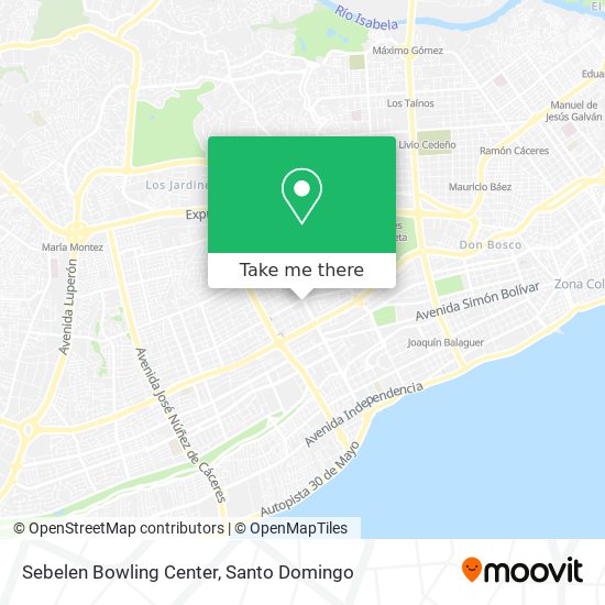 Sebelen Bowling Center map