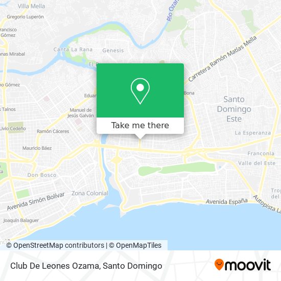 How to get to Club De Leones Ozama in Santo Domingo by Bus or Metro?