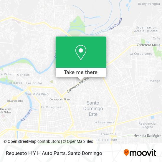 Mapa de Repuesto H Y H Auto Parts