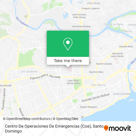 Centro De Operaciones De Emergencias (Coe) map