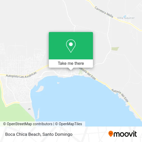 Boca Chica Beach map