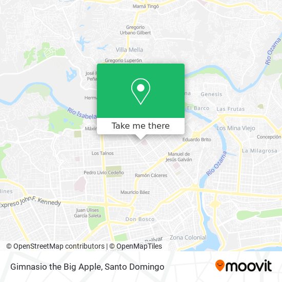 Gimnasio the Big Apple map