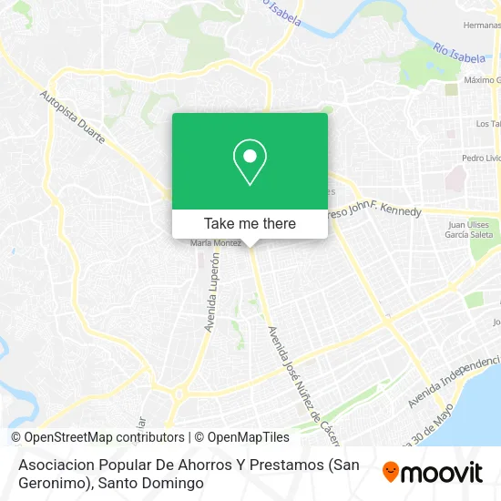 Mapa de Asociacion Popular De Ahorros Y Prestamos (San Geronimo)