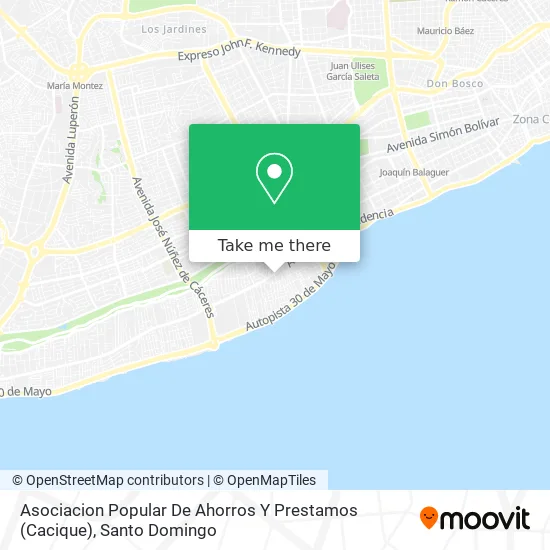 Asociacion Popular De Ahorros Y Prestamos (Cacique) map
