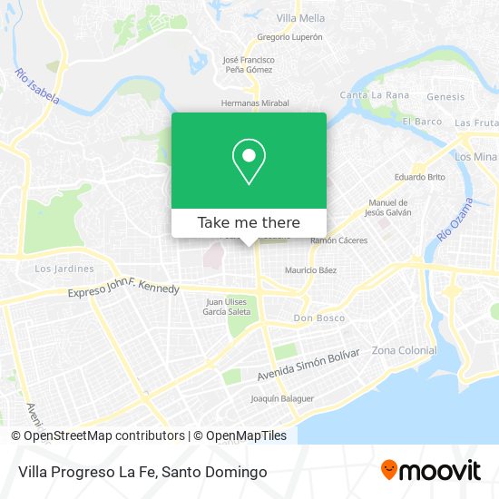 Mapa de Villa Progreso La Fe