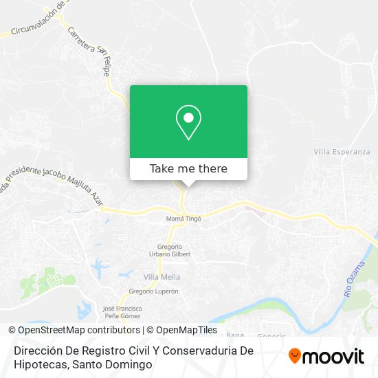 Dirección De Registro Civil Y Conservaduria De Hipotecas map