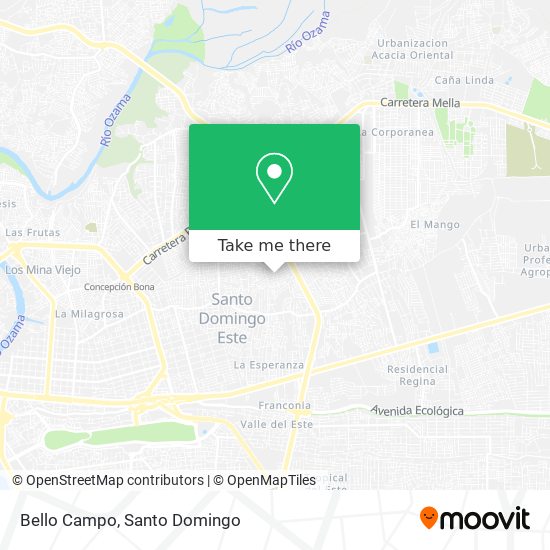 Bello Campo map