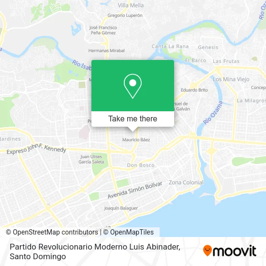 Mapa de Partido Revolucionario Moderno Luis Abinader
