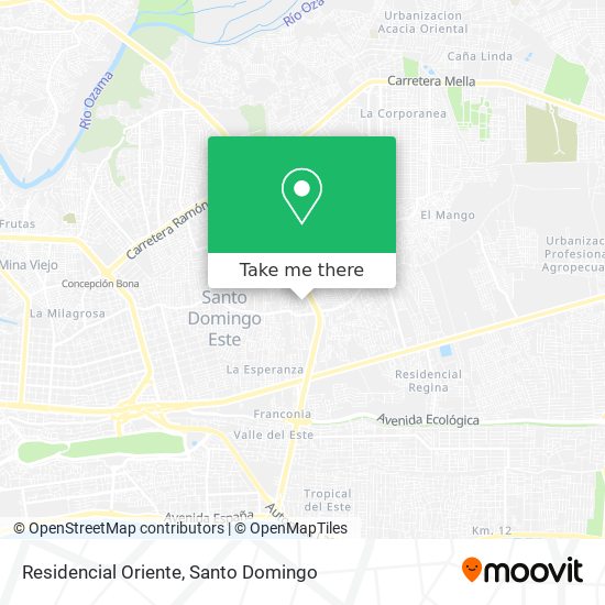 Mapa de Residencial Oriente