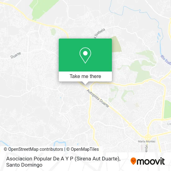 Mapa de Asociacion Popular De A Y P (Sirena Aut Duarte)