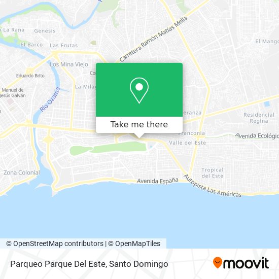 Mapa de Parqueo Parque Del Este