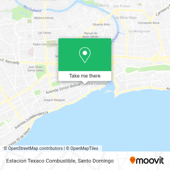 Mapa de Estacion Texaco Combustible