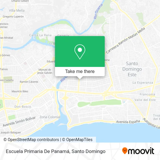 Mapa de Escuela Primaria De Panamá