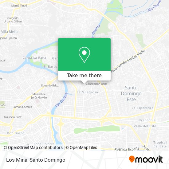 Los Mina map