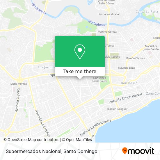 Supermercados Nacional map