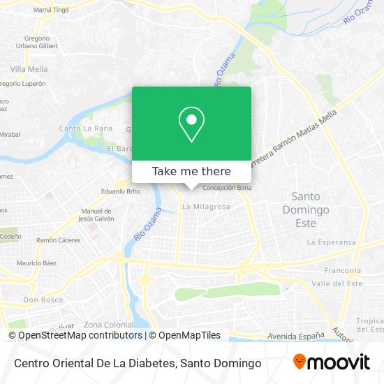 Centro Oriental De La Diabetes map