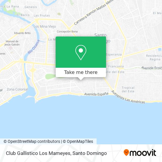 Club Gallistico Los Mameyes map