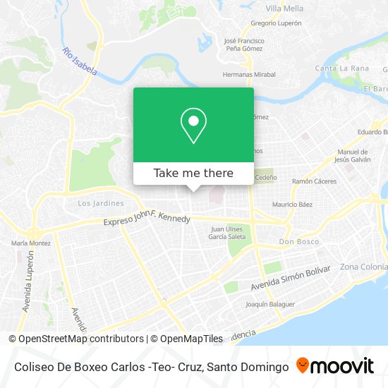 Coliseo De Boxeo Carlos -Teo- Cruz map