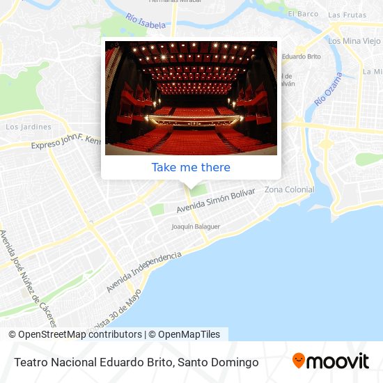 Teatro Nacional Eduardo Brito map