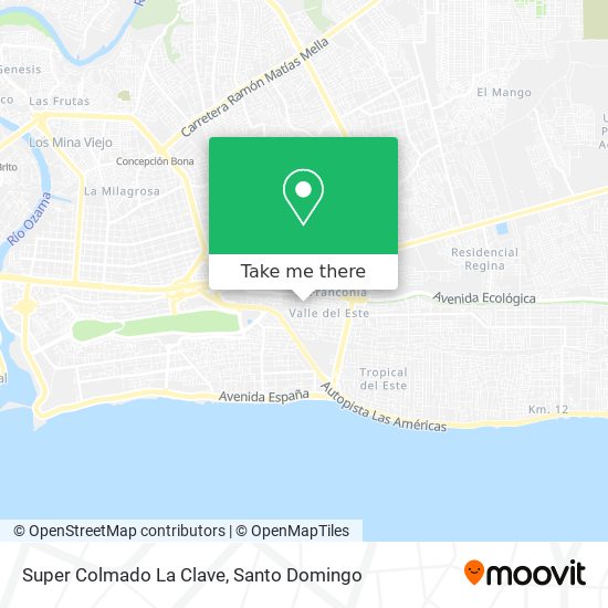Super Colmado La Clave map