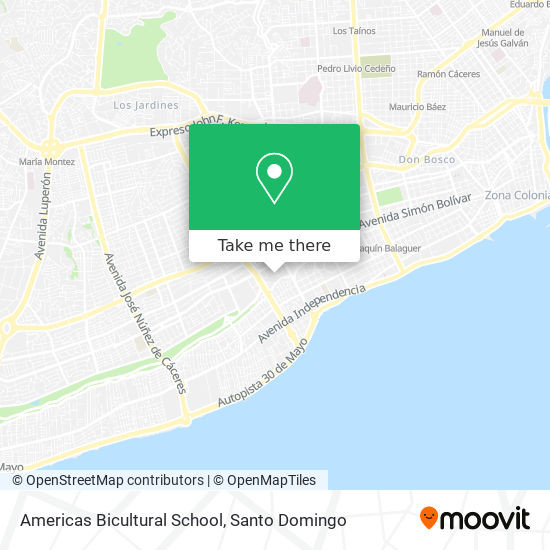 Mapa de Americas Bicultural School