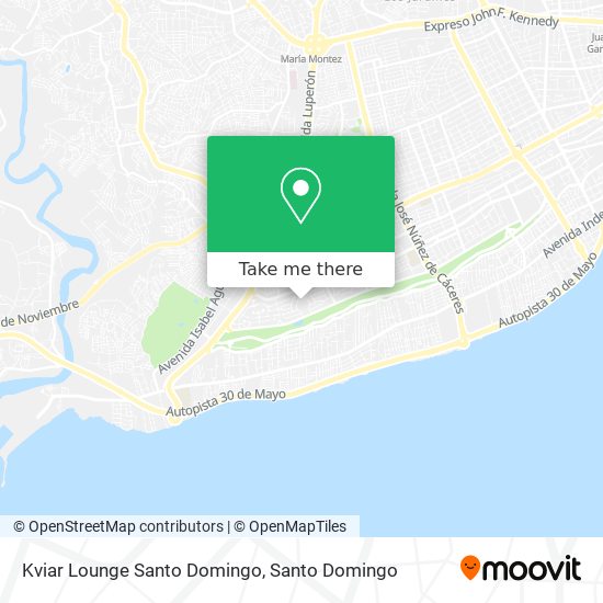 Kviar Lounge Santo Domingo map