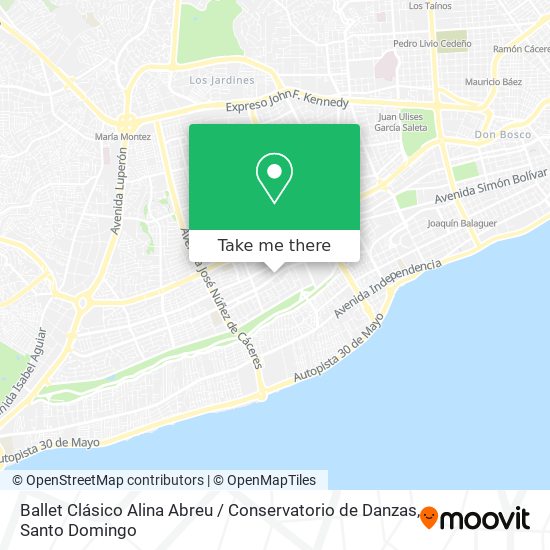 Mapa de Ballet Clásico Alina Abreu / Conservatorio de Danzas