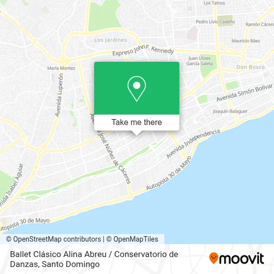 Mapa de Ballet Clásico Alina Abreu / Conservatorio de Danzas