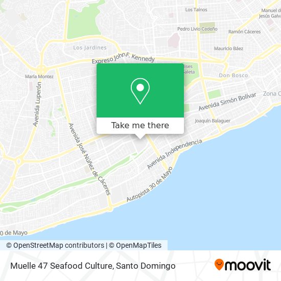 Muelle 47 Seafood Culture map