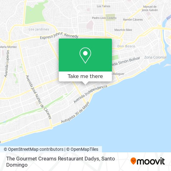 The Gourmet Creams Restaurant Dadys map