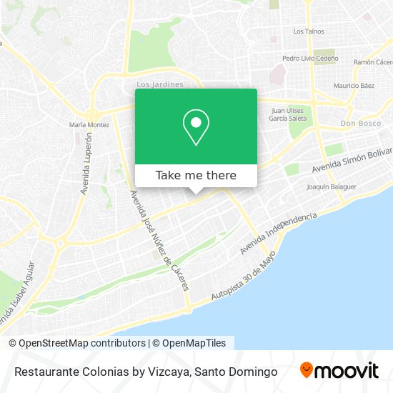 Restaurante Colonias by Vizcaya map