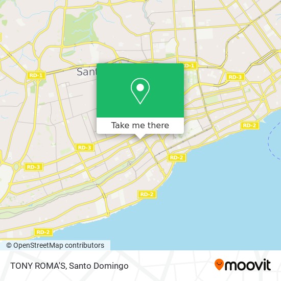 TONY ROMA'S map
