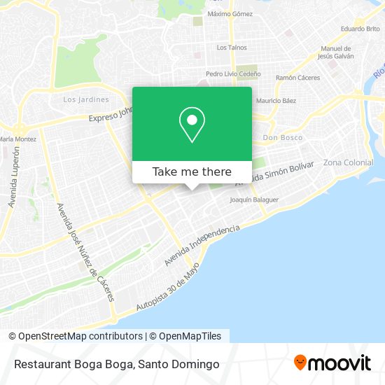 Restaurant Boga Boga map
