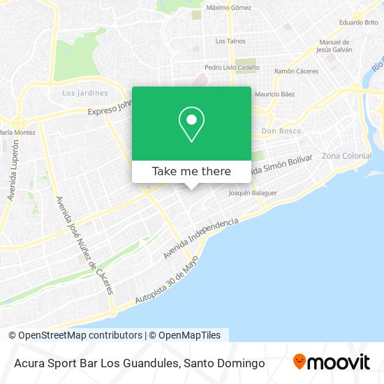 Acura Sport Bar Los Guandules map