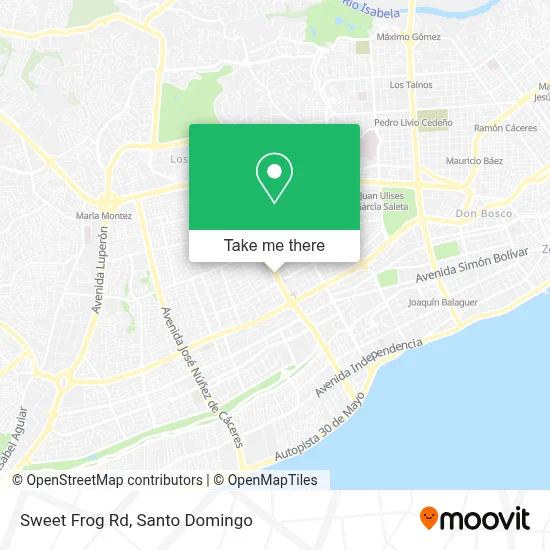 Sweet Frog Rd map