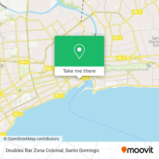Doubles Bar Zona Colonial map
