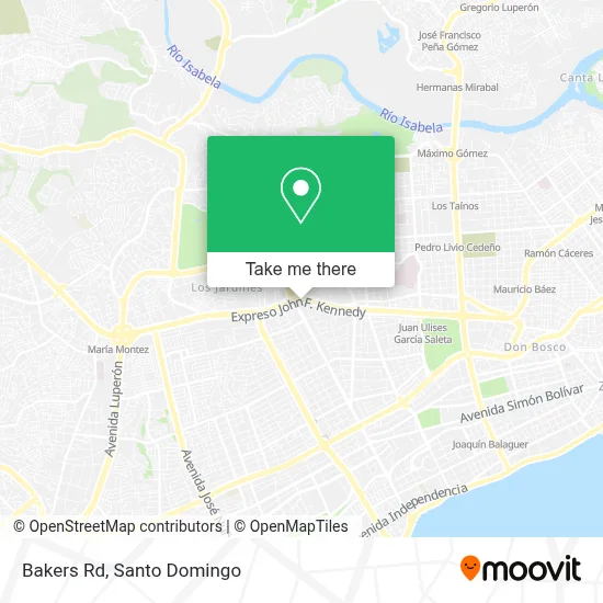 Mapa de Bakers Rd