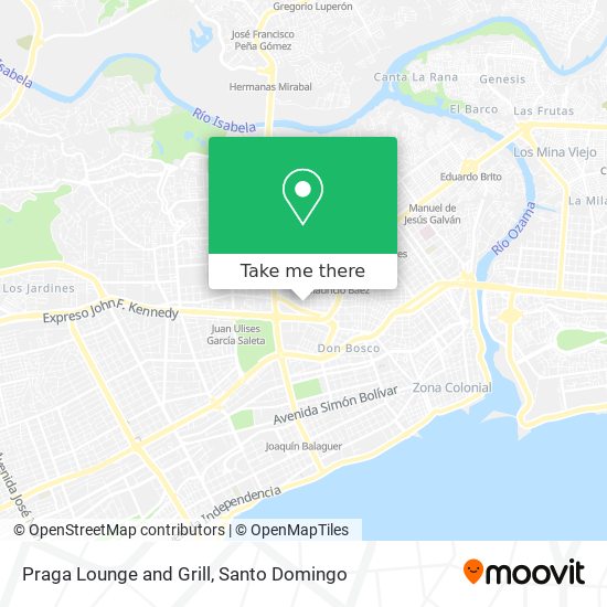 Praga Lounge and Grill map