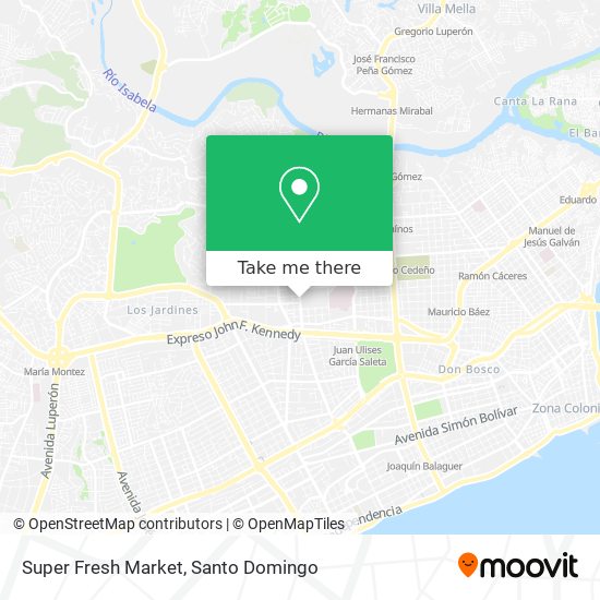 Mapa de Super Fresh Market