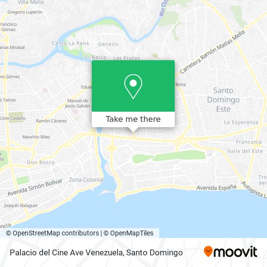 Mapa de Palacio del Cine Ave Venezuela