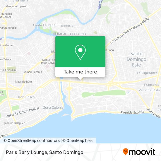 Paris Bar y Lounge map