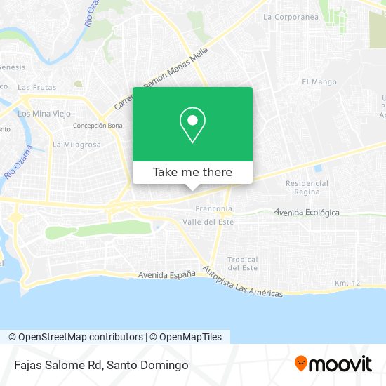 Fajas Salome Rd map